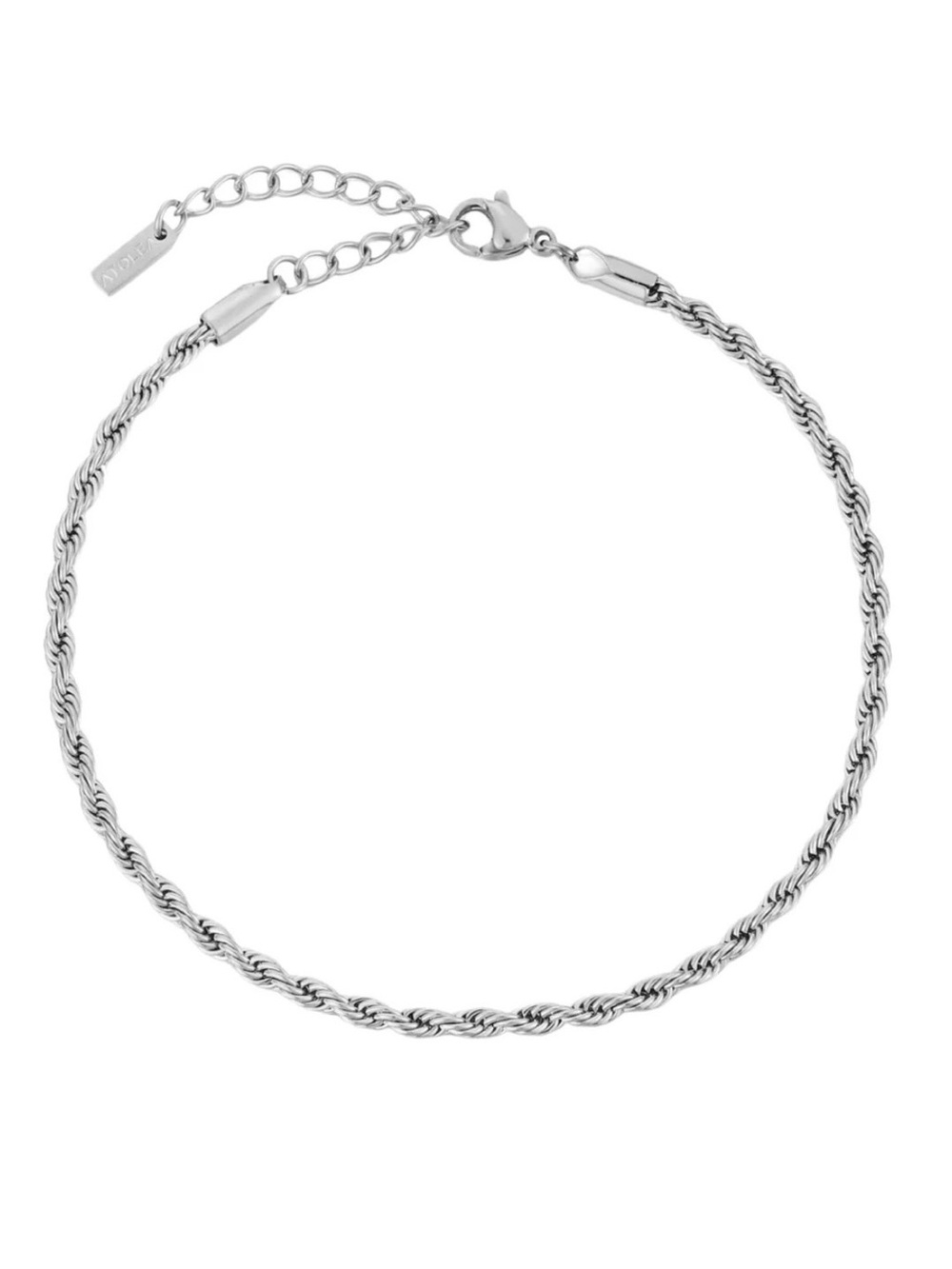 Atolea Womens Silver Calvi Rope Chain Bracelet New Waterproof Tarnish Free NWT